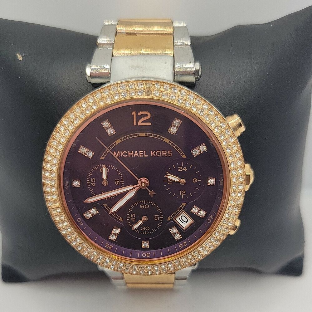 Michael Kors Parker MK6108 Women's StainlessSteel Analog Dial Quartz Watch AM431 - Picture 2 of 11